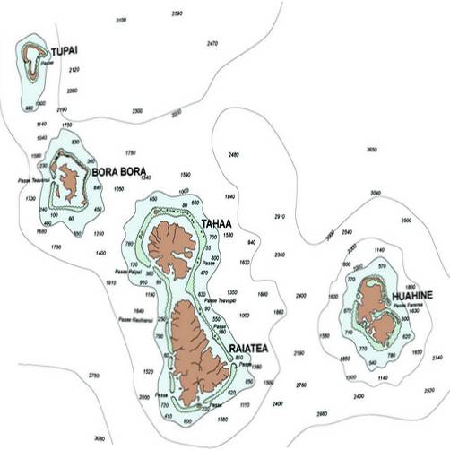 Bora Bora Marine Map